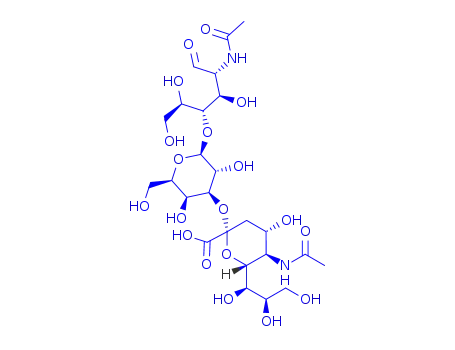 Molecular Structure of 81693-22-3 (3'-N-ACETYLNEURAMINYL-N-ACETYLLACTOSAMINE SODIUM SALT)