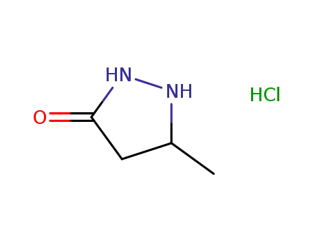 Molecular Structure of 10234-77-2 (3-Pyrazolidinone, 5-methyl-, monohydrochloride)