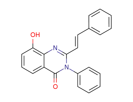 Molecular Structure of 102468-01-9 (4(3H)-Quinazolinone,  8-hydroxy-3-phenyl-2-styryl-  (6CI))