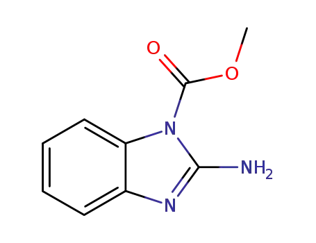 Molecular Structure of 42784-25-8 (1H-Benzimidazole-1-carboxylicacid,2-amino-,methylester(9CI))