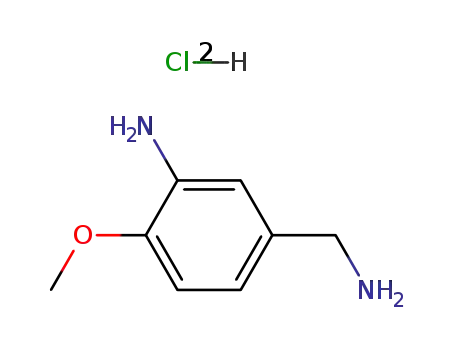 Molecular Structure of 102677-72-5 (5-(AMINOMETHYL)-2-METHOXYANILINE DIHYDROCHLORIDE)