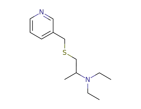 Molecular Structure of 102206-57-5 (N,N-diethyl-1-(pyridin-3-ylmethylsulfanyl)propan-2-amine)