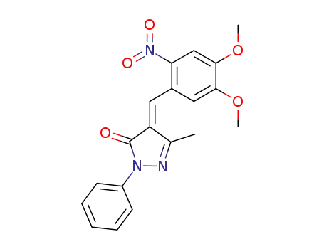 4-((4,5-DIMETHOXY-2-NITROPHENYL)METHYLENE)-3-METHYL-1-PHENYL-2-PYRAZOLIN-5-ONE