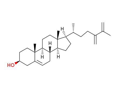 Molecular Structure of 102607-76-1 (ergosta-5,24(28),25-trien-3-ol)