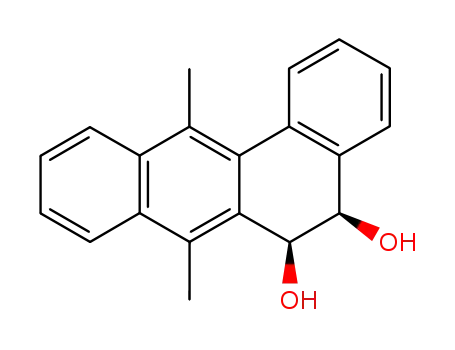 Molecular Structure of 16644-15-8 (7,12-dimethyl-5,6-dihydrotetraphene-5,6-diol)