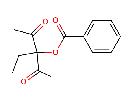 Molecular Structure of 10225-35-1 (Benzoic acid 3-ethyl-2,4-dioxopentan-3-yl ester)