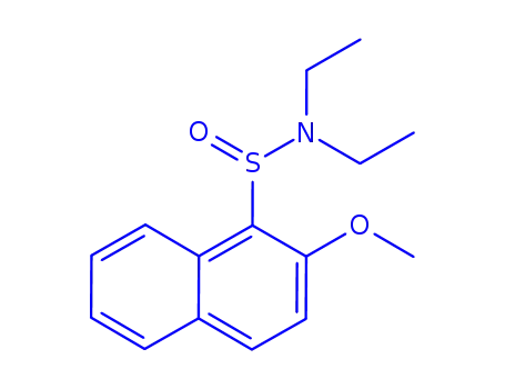 Molecular Structure of 102333-48-2 (N,N-DIETHYL-2-METHOXY-1-NAPHTHALENESULFINAMIDE)