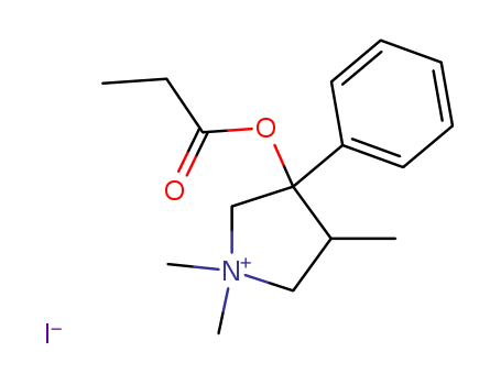3-HYDROXY-3-PHENYL-1,1,4-TRIMETHYLPYRROLIDINIUM IODIDE PROPIONATE