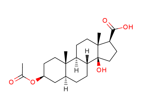 Androstane-17-carboxylicacid, 3-(acetyloxy)-14-hydroxy-, (3b,5b,14b,17b)- (9CI) cas  10204-66-7