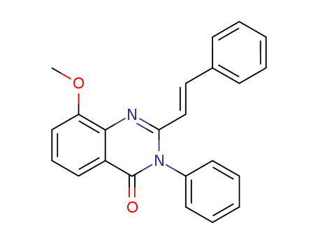 Molecular Structure of 102546-80-5 (4(3H)-Quinazolinone,  8-methoxy-3-phenyl-2-styryl-  (6CI))