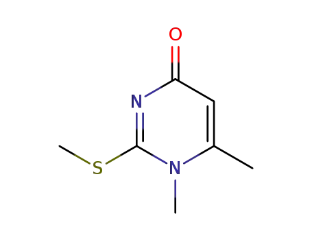 Molecular Structure of 54069-33-9 (1,6-dimethyl-2-(methylsulfanyl)pyrimidin-4(1H)-one)