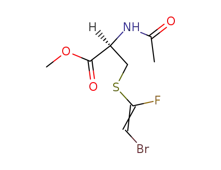 Molecular Structure of 102516-57-4 (methyl 2-acetamido-3-[(E)-2-bromo-1-fluoro-ethenyl]sulfanyl-propanoate)