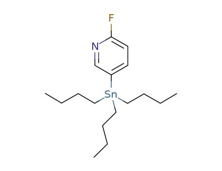 Molecular Structure of 1025687-41-5 (2-FLUORO-5-(TRIBUTYLSTANNYL)PYRIDINE)