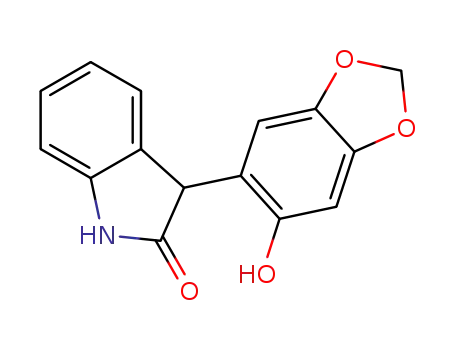 Molecular Structure of 1019771-90-4 (3-(6-Hydroxybenzo[d][1,3]dioxol-5-yl)indolin-2-one)