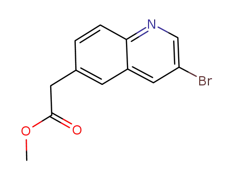 Molecular Structure of 1022091-89-9 (Methyl 2-(3-bromoquinolin-6-yl)acetate)