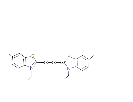 Molecular Structure of 10258-80-7 (3-ethyl-2-[(1E,3E,5Z)-5-(3-ethyl-7-methyl-1,3-benzothiazol-2(3H)-ylidene)penta-1,3-dien-1-yl]-7-methyl-1,3-benzothiazol-3-ium iodide)