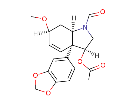 3<i>t</i>-acetoxy-3a-benzo[1,3]dioxol-5-yl-1-formyl-6<i>t</i>-methoxy-(3a<i>r</i>,7a<i>c</i>)-2,3,3a,6,7,7a-hexahydro-indole