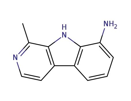 Molecular Structure of 102206-92-8 (1-methyl-9H-pyrido[3,4-b]indol-8-amine)