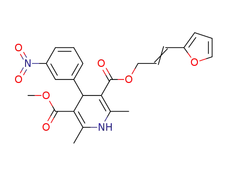 3,5-Pyridinedicarboxylic acid, 1,4-dihydro-2,6-dimethyl-4-(3-nitrophenyl)-, 3-(2-furanyl)-2-propenyl methyl ester