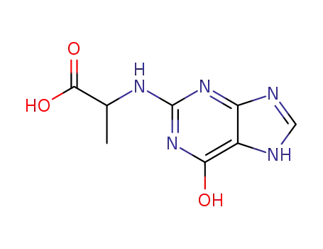 Molecular Structure of 1019-73-4 (L-Alanine,  N-(6,7-dihydro-6-oxo-1H-purin-2-yl)-  (9CI))