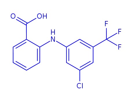 Molecular Structure of 102583-95-9 (Benzoic  acid,  2-[[3-chloro-5-(trifluoromethyl)phenyl]amino]-)