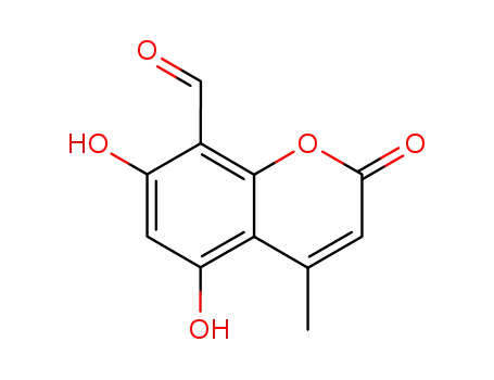 5,7-dihydroxy-4-methyl-2-oxo-2<i>H</i>-chromene-8-carbaldehyde