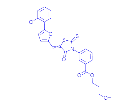 (Z)-3-hydroxypropyl 3-(5-((5-(2-chlorophenyl)furan-2-yl)Methylene)-4-oxo-2-thioxothiazolidin-3-yl)benzoate