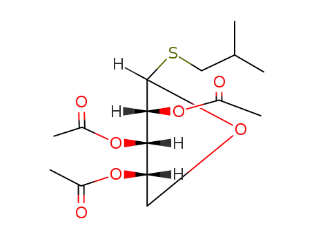 Molecular Structure of 102255-04-9 (isobutyl 2,3,4-tri-O-acetyl-1-thio-beta-xylopyranoside)