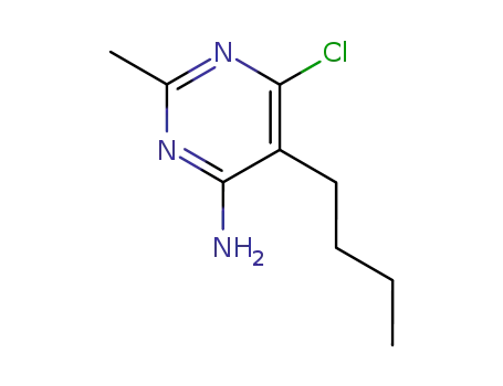Molecular Structure of 102207-68-1 (5-butyl-6-chloro-2-methylpyrimidin-4-amine)