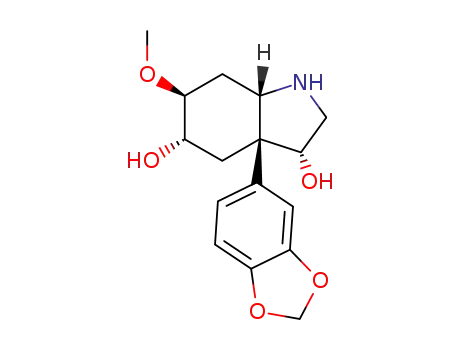 3a-benzo[1,3]dioxol-5-yl-6<i>c</i>-methoxy-(3a<i>r</i>,7a<i>c</i>)-octahydro-indole-3<i>t</i>,5<i>t</i>-diol