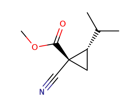 시클로프로판카르복실산, 1-시아노-2-(1-메틸에틸)-, 메틸 에스테르, 시스-(9CI)