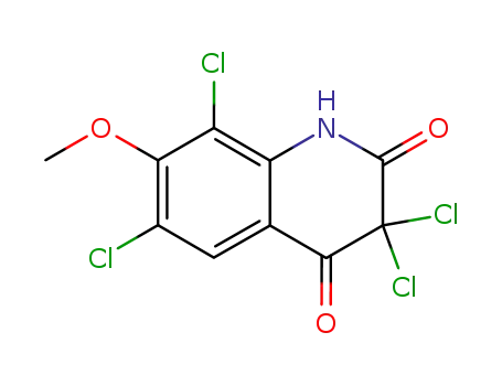 Molecular Structure of 102249-22-9 (3,3,6,8-tetrachloro-7-methoxyquinoline-2,4(1H,3H)-dione)