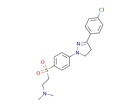 Molecular Structure of 10357-99-0 (2-pyrazoline, 3-(p-chlorphenyl)-1-(p-(N,N-dimethyltauryl)phenyl)