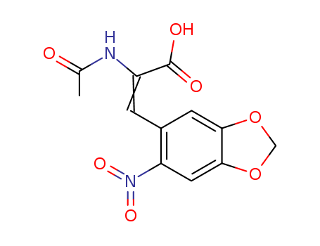 2-Propenoic acid,2-(acetylamino)-3-(6-nitro-1,3-benzodioxol-5-yl)- cas  1036-83-5