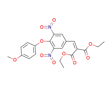 2-[4-(4-METHOXY-PHENOXY)-3,5-DINITRO-BENZYLIDENE]-MALONIC ACID DIETHYL ESTER