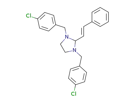Molecular Structure of 102892-26-2 (1,3-bis(4-chlorobenzyl)-2-(2-phenylvinyl)imidazolidine)