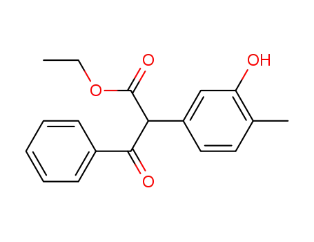 Molecular Structure of 101790-15-2 (2-(3-hydroxy-4-methyl-phenyl)-3-oxo-3-phenyl-propionic acid ethyl ester)