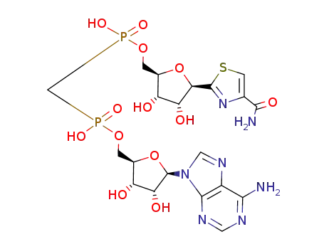 [(2R,3S,4R,5R)-5-(6-amino-9H-purin-9-yl)-3,4-dihydroxytetrahydrofuran-2-yl]methyl [(2R,3S,4R,5R)-5-(4-carbamoyl-1,3-thiazol-2-yl)-3,4-dihydroxytetrahydrofuran-2-yl]methyl methanediylbis[hydrogen (phosphonate)] (non-preferred name)