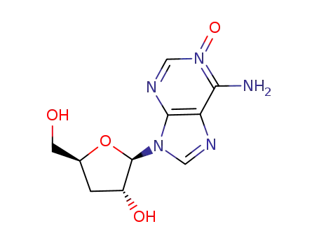 Molecular Structure of 10385-57-6 (3'-deoxyadenosine N(1)-oxide)
