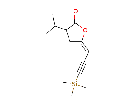3-isopropyl-5(E)-<3-(trimethylsilyl)prop-2-ynylidene>tetrahydro-2-furanone