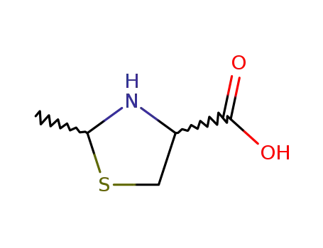 Molecular Structure of 88855-03-2 (4-Thiazolidinecarboxylicacid,2-methyl-,(2R-trans)-(9CI))