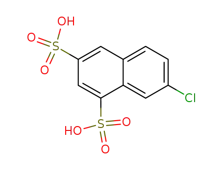 Molecular Structure of 102878-16-0 (7-chloro-naphthalene-1,3-disulfonic acid)
