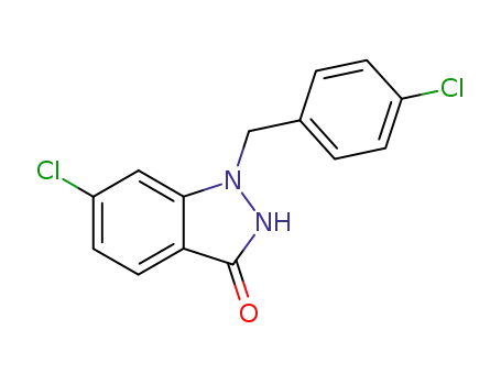 Molecular Structure of 1029-29-4 (6-chloro-1-(4-chlorobenzyl)-1,2-dihydro-3H-indazol-3-one)