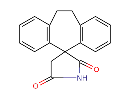 Molecular Structure of 1034-46-4 (10,11-Dihydrospiro[5H-dibenzo[a,d]cycloheptene-5,3'-pyrrolidine]-2',5'-dione)
