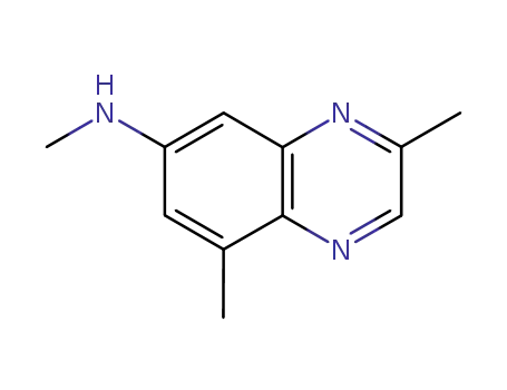 Molecular Structure of 103139-97-5 (6-Quinoxalinamine,N,3,8-trimethyl-(9CI))