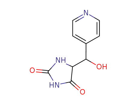 Hydantoin,  5-(hydroxy-4-pyridylmethyl)-  (6CI)