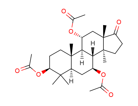 5a-Androstan-17-one, 3b,7b,11a-trihydroxy-4,4,14-trimethyl-, triacetate (6CI,8CI) cas  10380-92-4