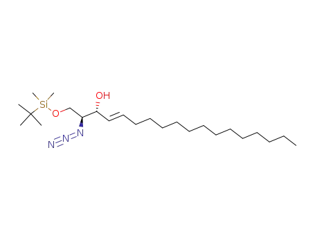 Molecular Structure of 118303-59-6 ((2S,3R,4E)-2-azido-1-tert-butyldimethylsilyloxy-4-octadecen-3-ol)