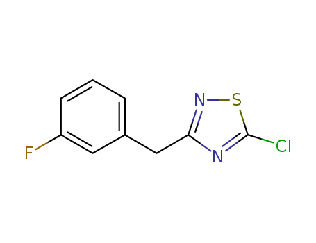5-Chloro-3-[(3-fluorophenyl)methyl]-1,2,4-thiadiazole, 1-[(5-Chloro-1,2,4-thiadiazol-3-yl)methyl]-3-fluorobenzene