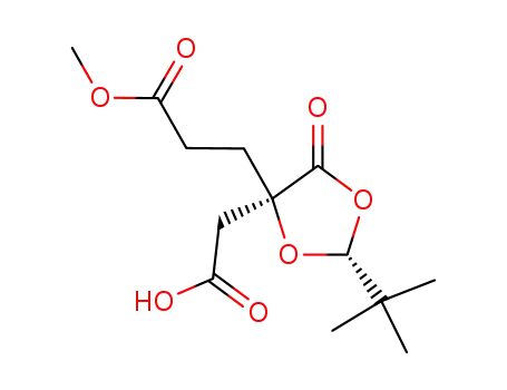 3-((2R,4R)-2-tert-Butyl-4-carboxymethyl-5-oxo-[1,3]dioxolan-4-yl)-propionic acid methyl ester
